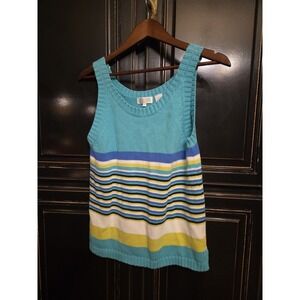 Jeannie Pierre Large Sweater Tank Top,  Summer, Beach,  Preppy, Vacation 100%...